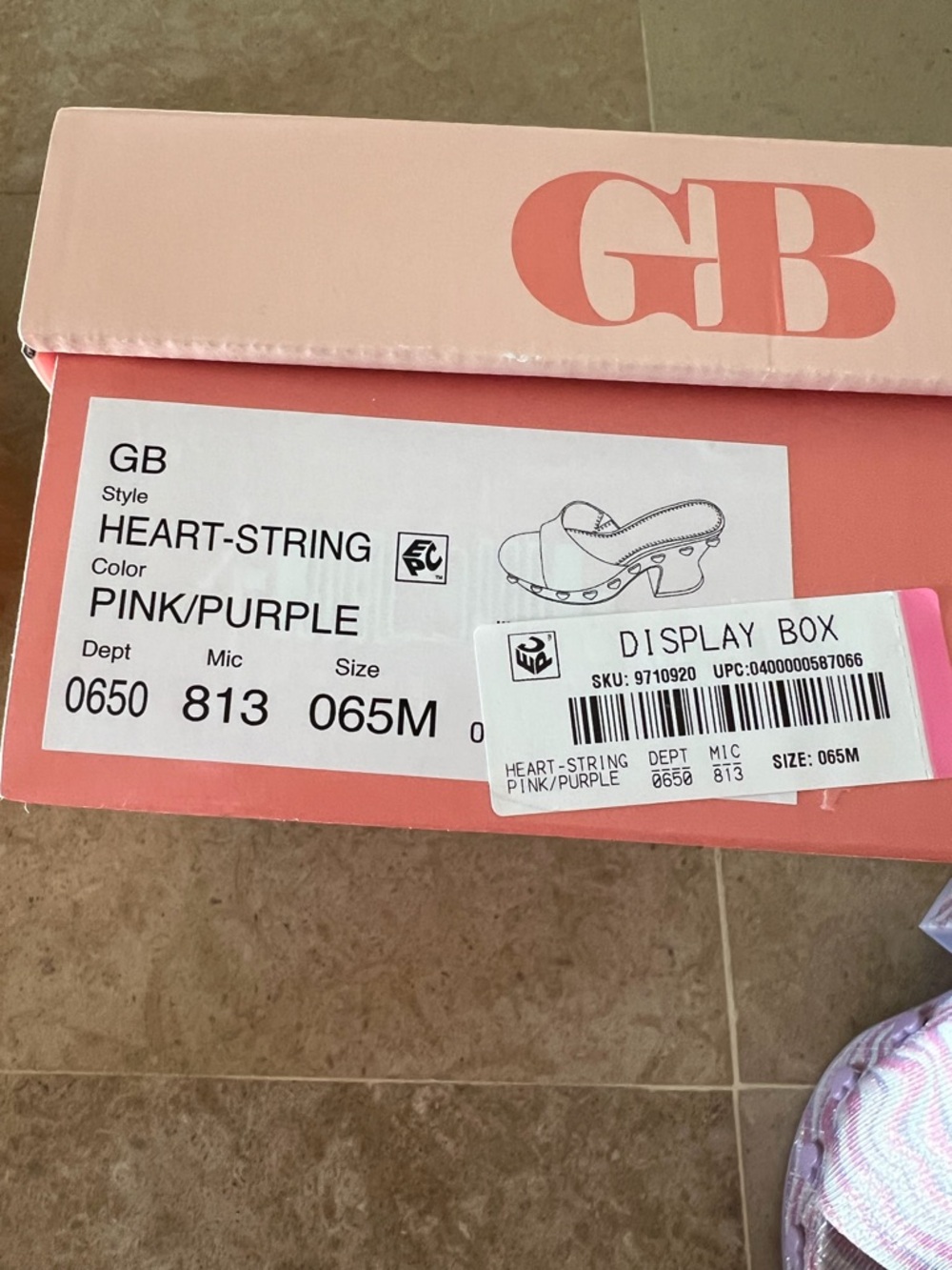 Gianni Bini Pink and Purple Heart-String Sandals - Picture 2 of 7
